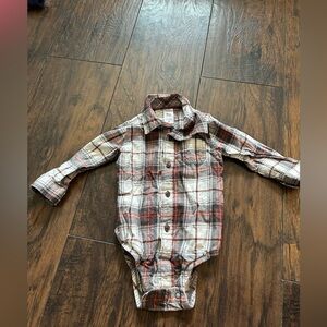 Carters plaid button up shirt